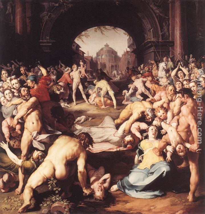 Massacre of the Innocents painting - Cornelis Cornelisz Van Haarlem Massacre of the Innocents art painting